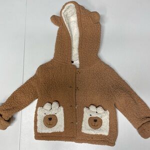 Happy Threads: Baby Girl/Toddler Fuzzy/Cozy Bear Sweater/Jacket (2T)